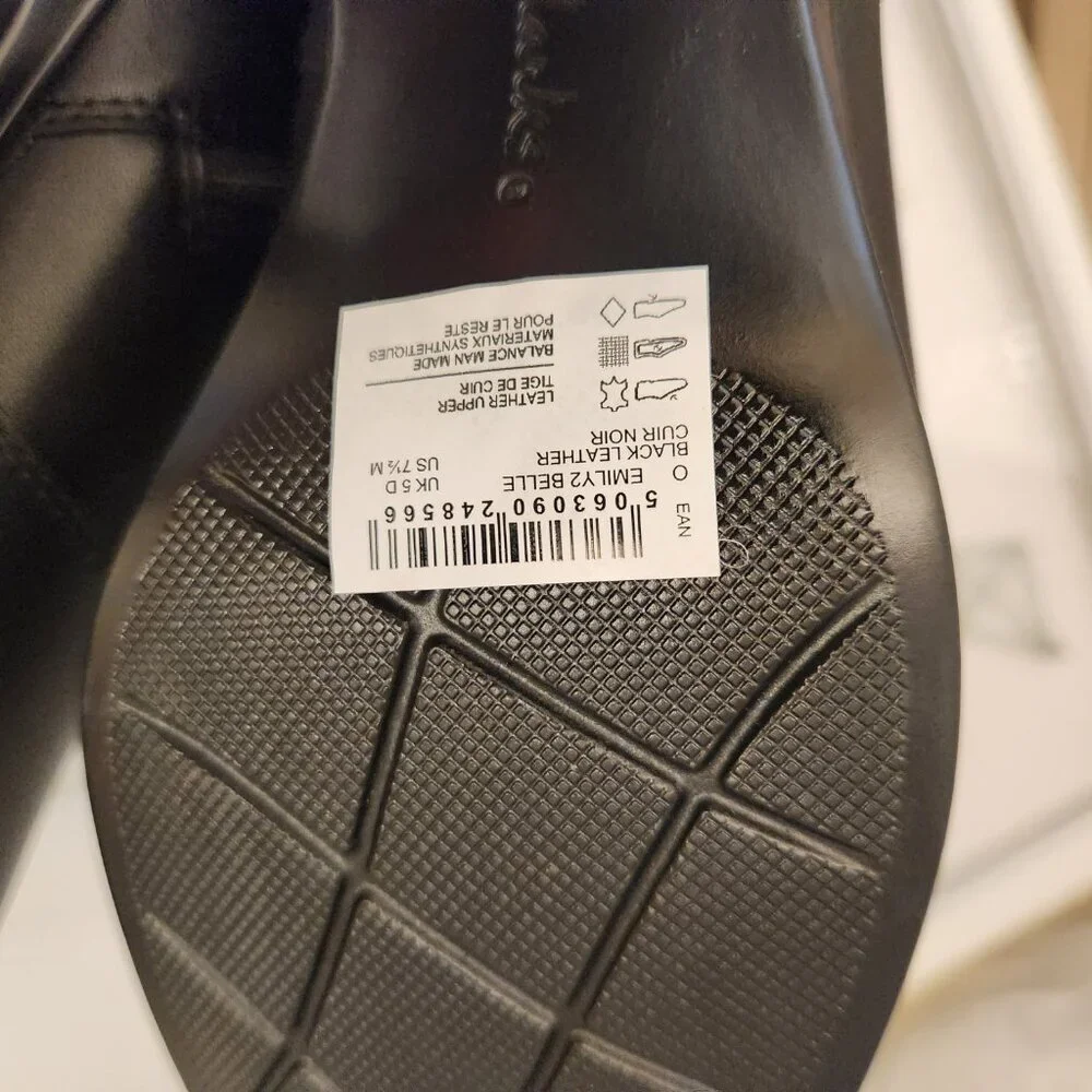 Clarks Black Leather 
